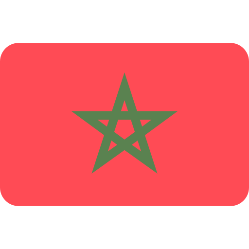 Bandera de Marruecos con estrella verde