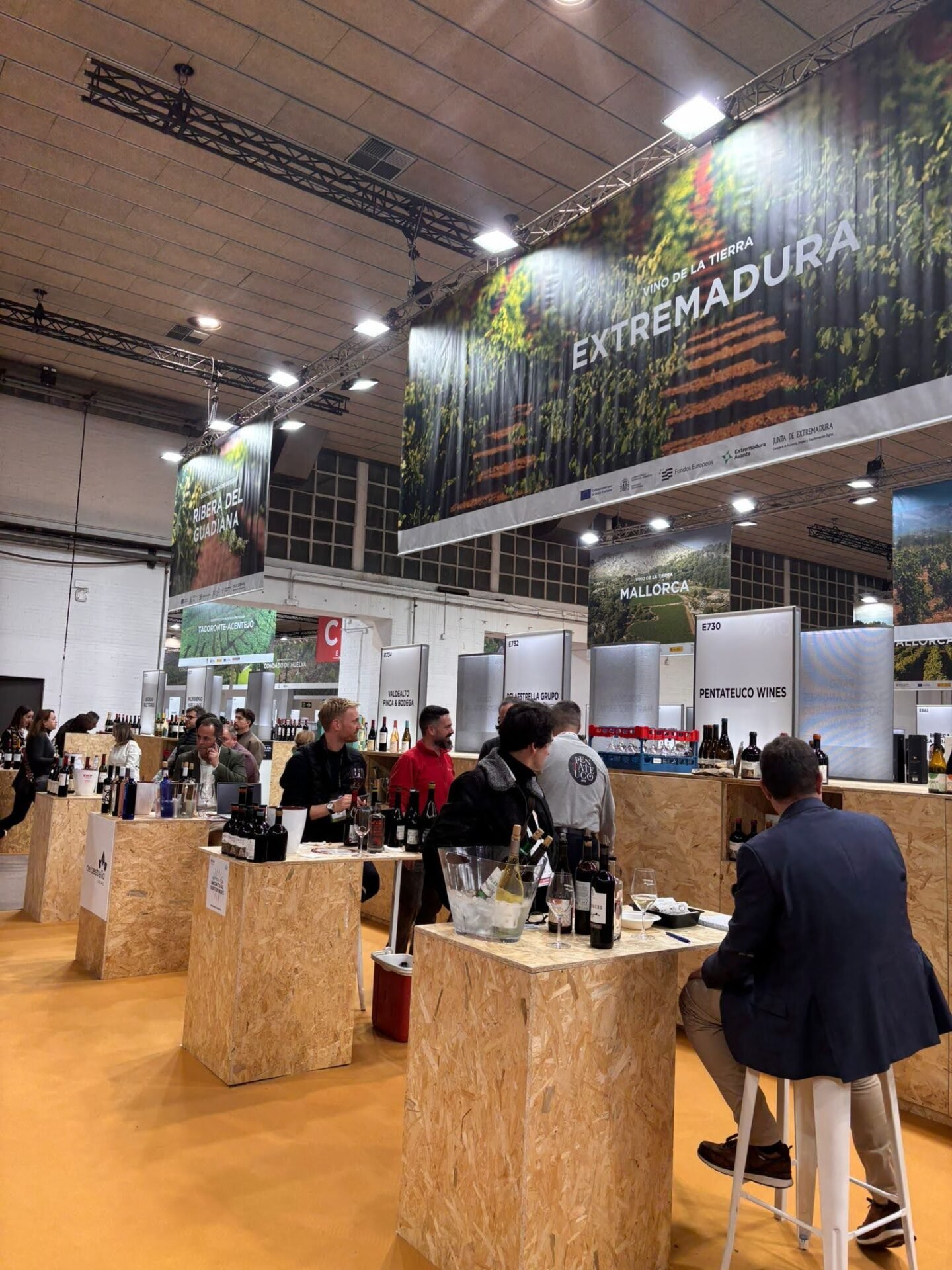 Feria de vinos en Extremadura, España.