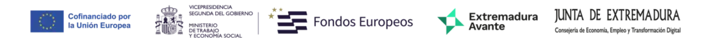 Logotipos institucionales Unión Europea y Junta de Extremadura