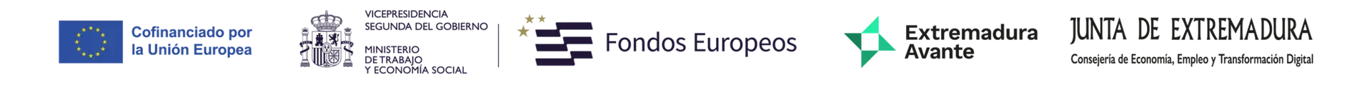 Logotipos institucionales Unión Europea y Junta de Extremadura