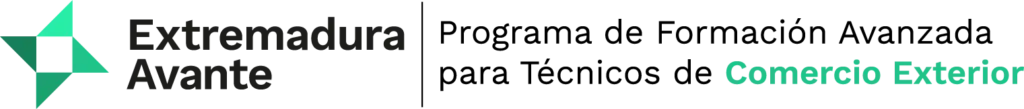 Logo Extremadura Avante y programa Comercio Exterior